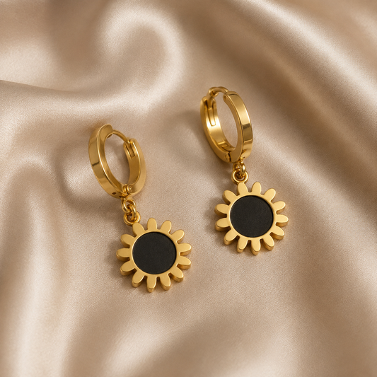 Black Sun Earrings