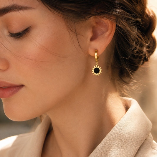 Black Sun Earrings