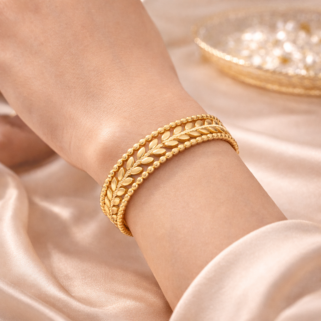 Golden Leaf Bangles
