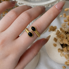 Oval Twin Stone Ring