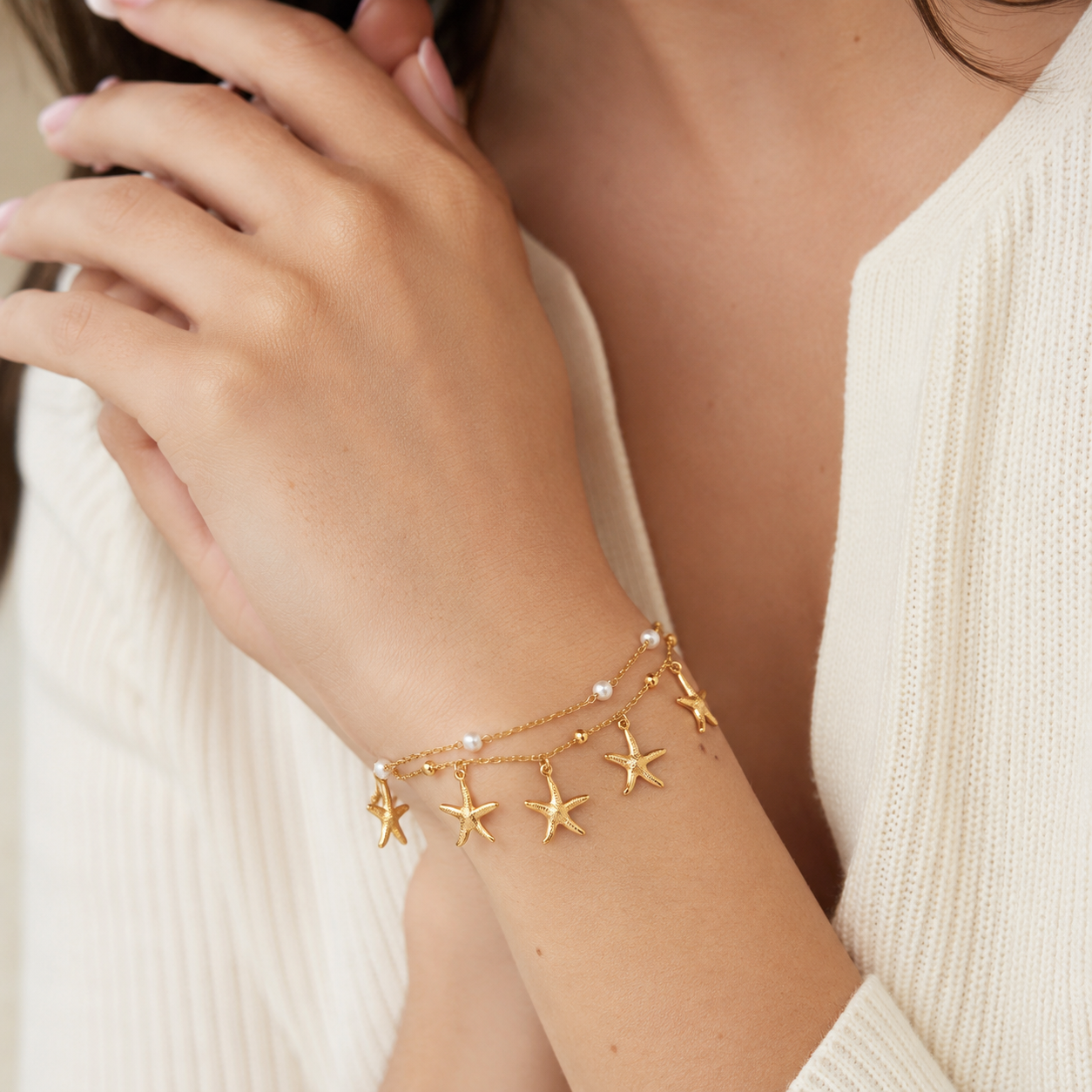 Golden Starfish Bracelet