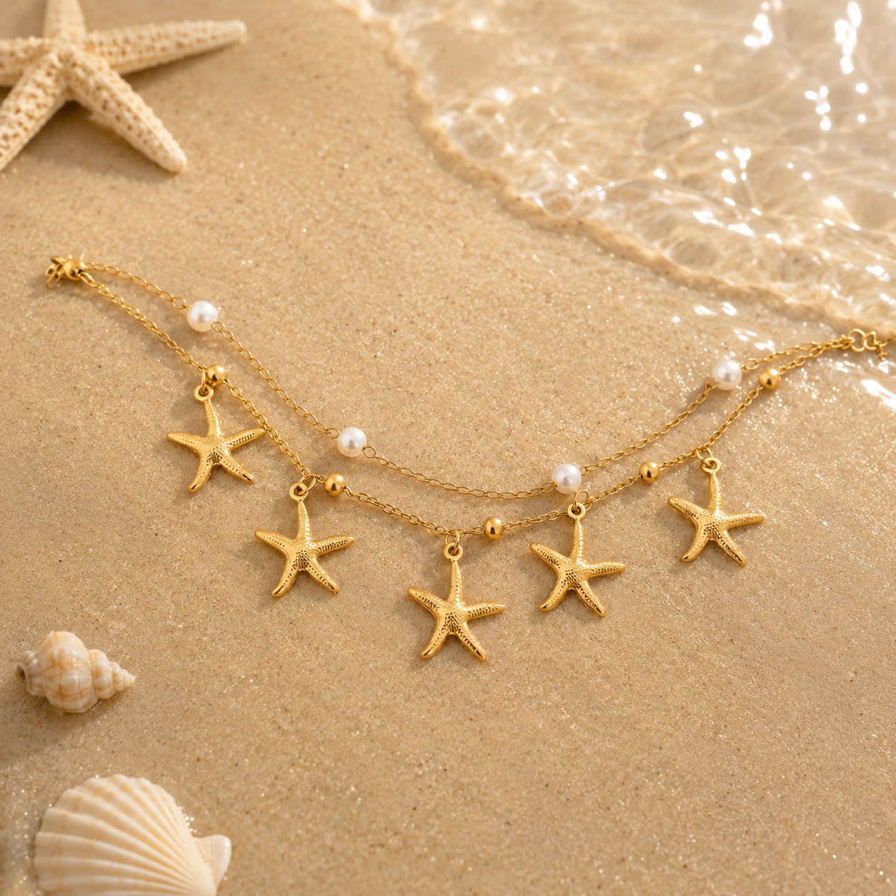 Golden Starfish Bracelet