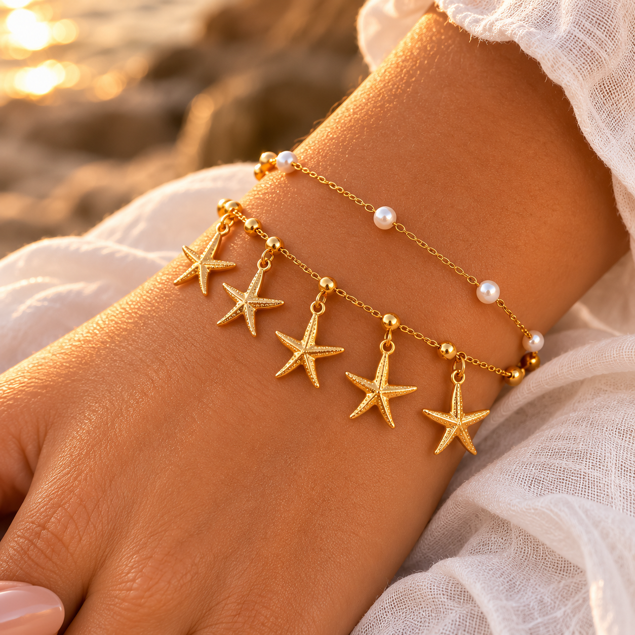 Golden Starfish Bracelet