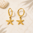 Golden Starfish Earrings