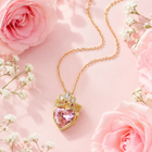 Gold Princess Heart Necklace