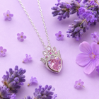 Silver Princess Heart Necklace