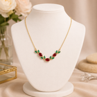 Red Tulip Flower Necklace