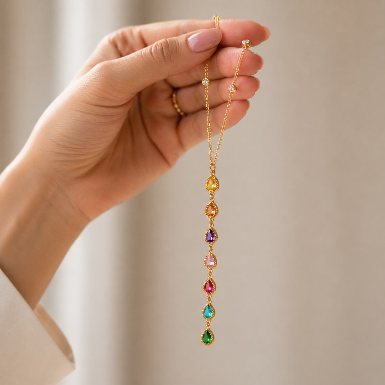 Rosé Prism Necklace