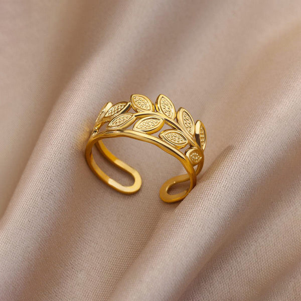 Olive Branch Leaf Ring