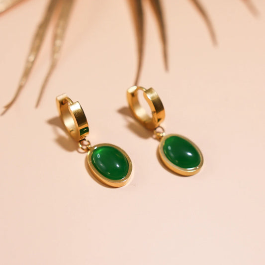 Green gemstone Earrings