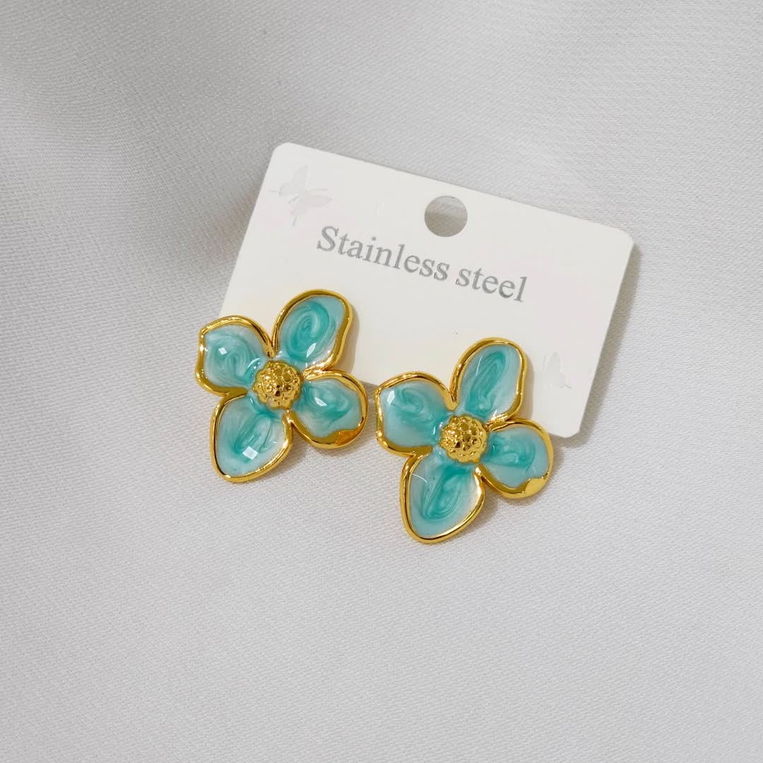 Zircon CZ Flower Earrings