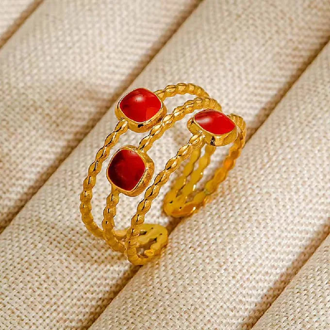 Red Opal Ring