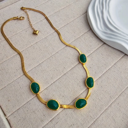 Valentina Green Stone Necklace