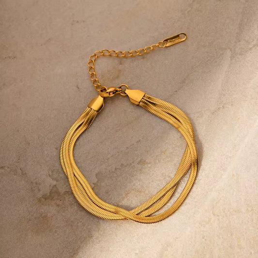 Triple Snake Chain Bracelet