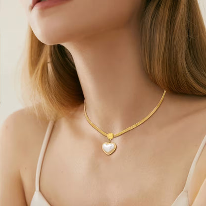 Heart Themed Snake Necklace