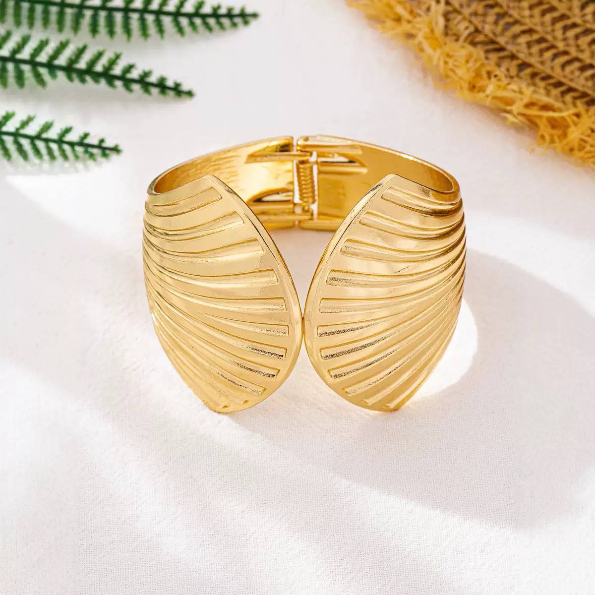 Gold Shell Bangles