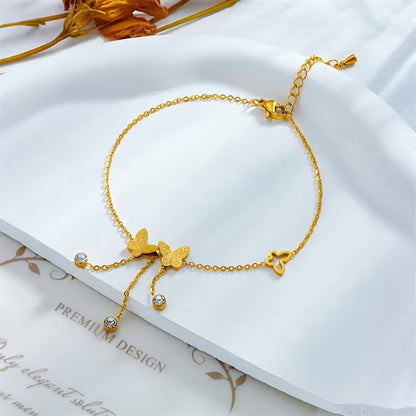 Anklet - Elegant Simple Butterfly Design