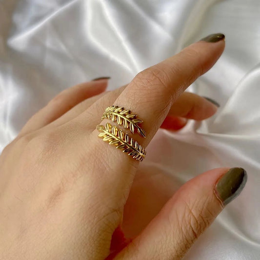 Wheat Ears Leaf Ring