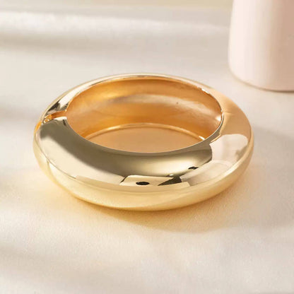 Chunky Round Cuff Wide Bangles