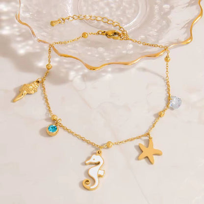 Seahorse Charm Anklet
