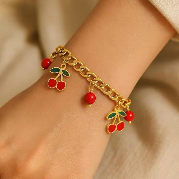 Cherry Pop Charm Bracelet