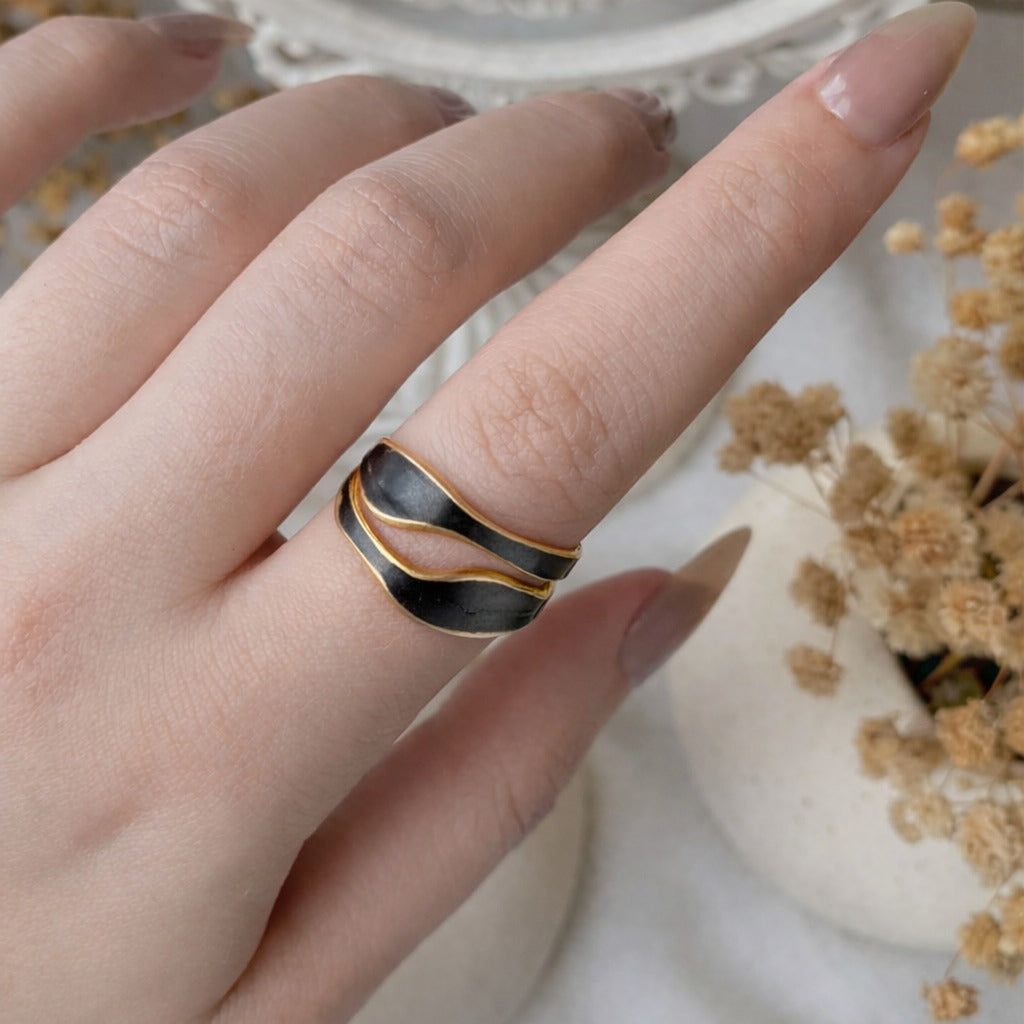 Kayla Enamel Open Ring