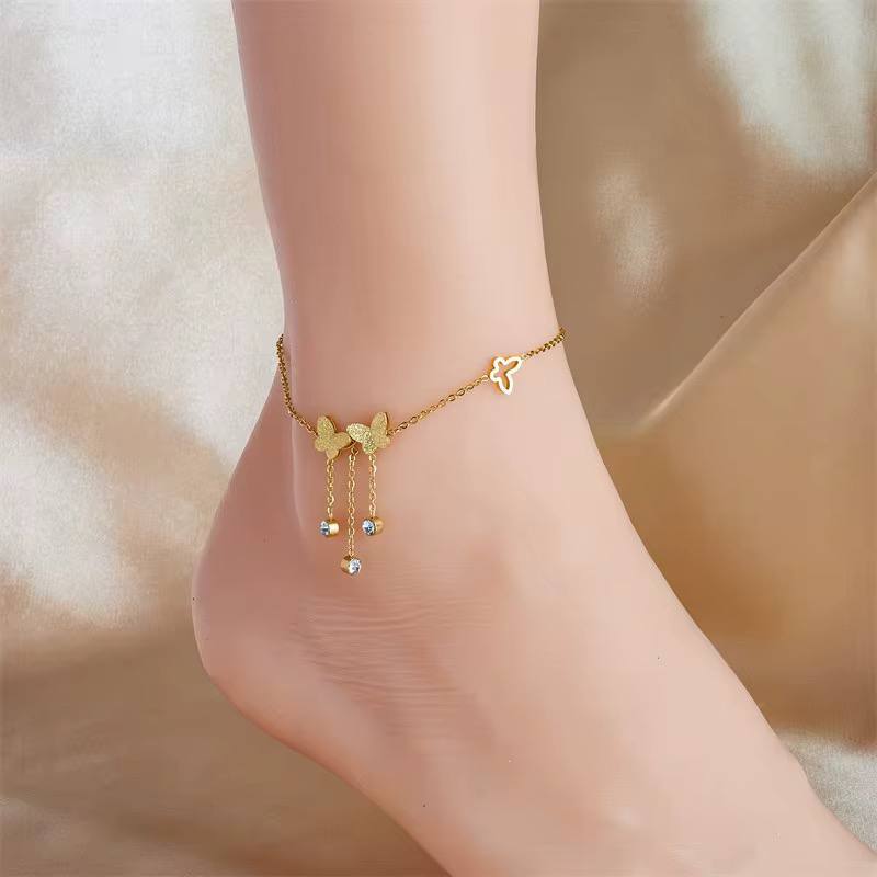 Anklet - Elegant Simple Butterfly Design