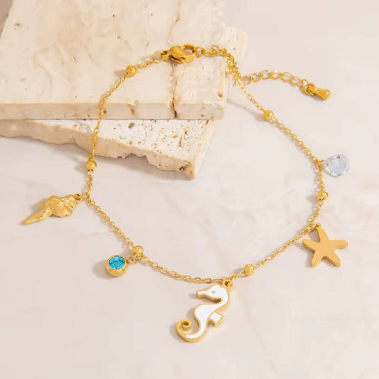 Seahorse Charm Anklet