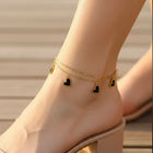 Black Heart Anklet