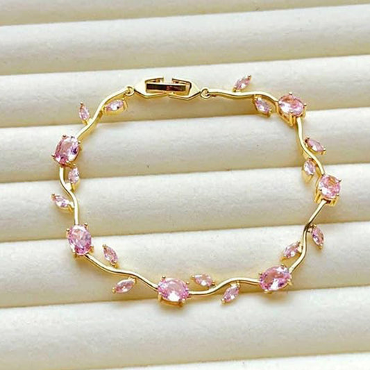 Rose Tulip Flower Bracelet