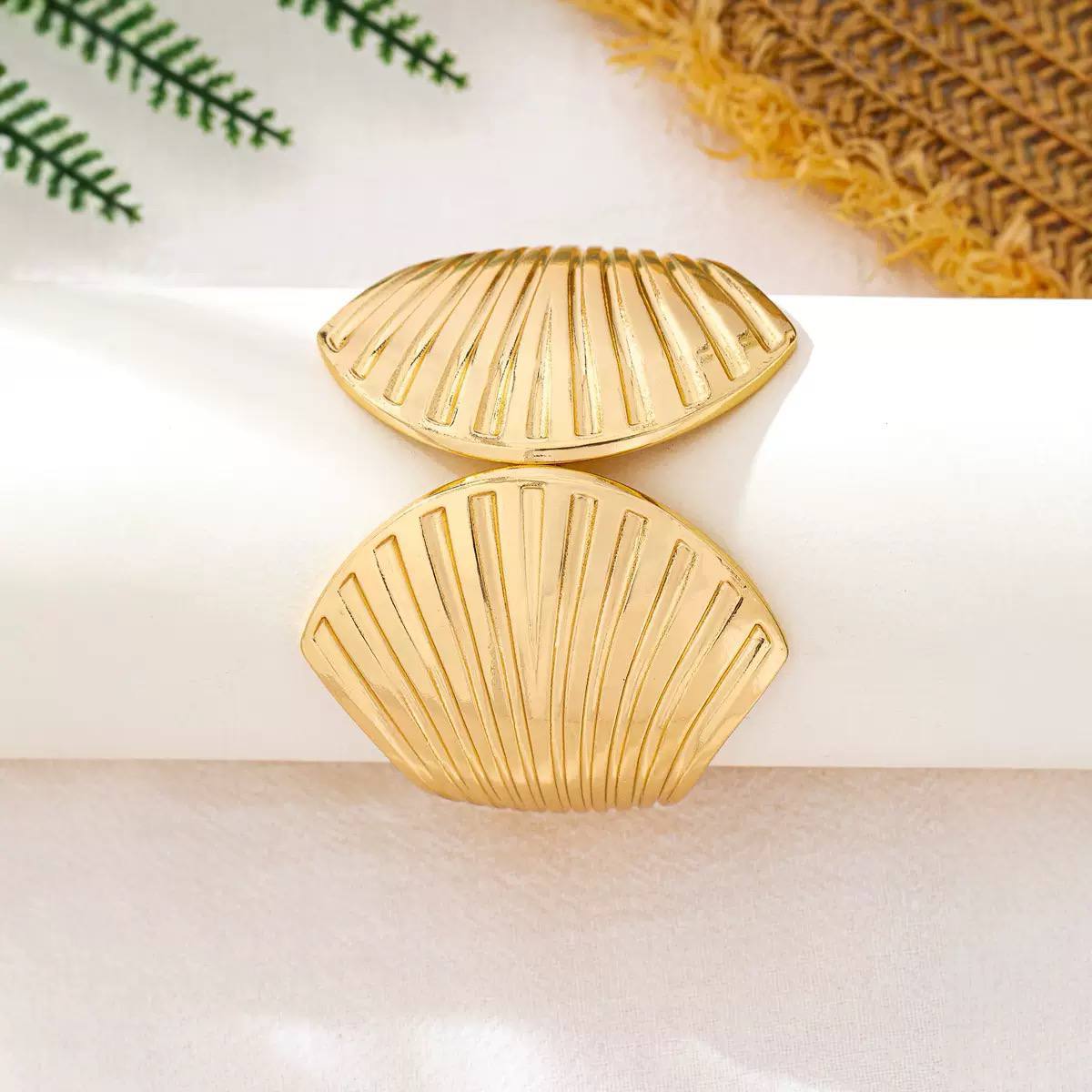 Gold Shell Bangles