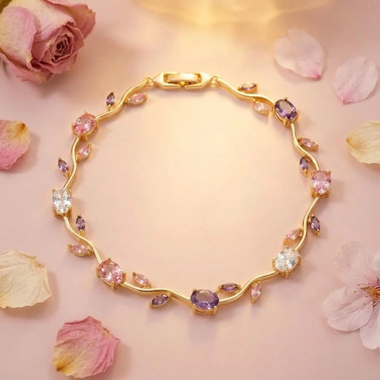 Pastel Tulip Flower Bracelet