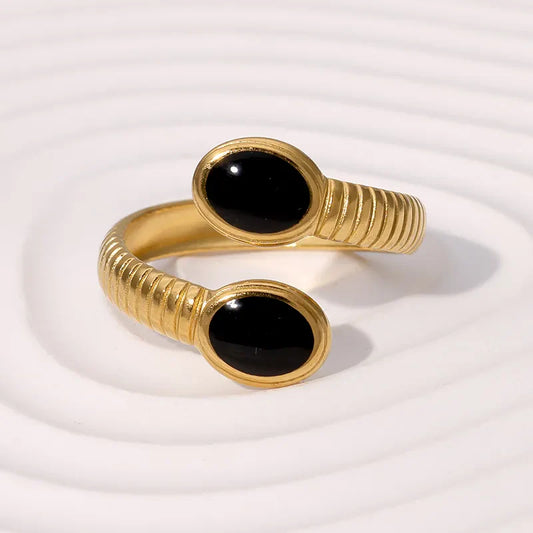 Oval Twin Stone Ring