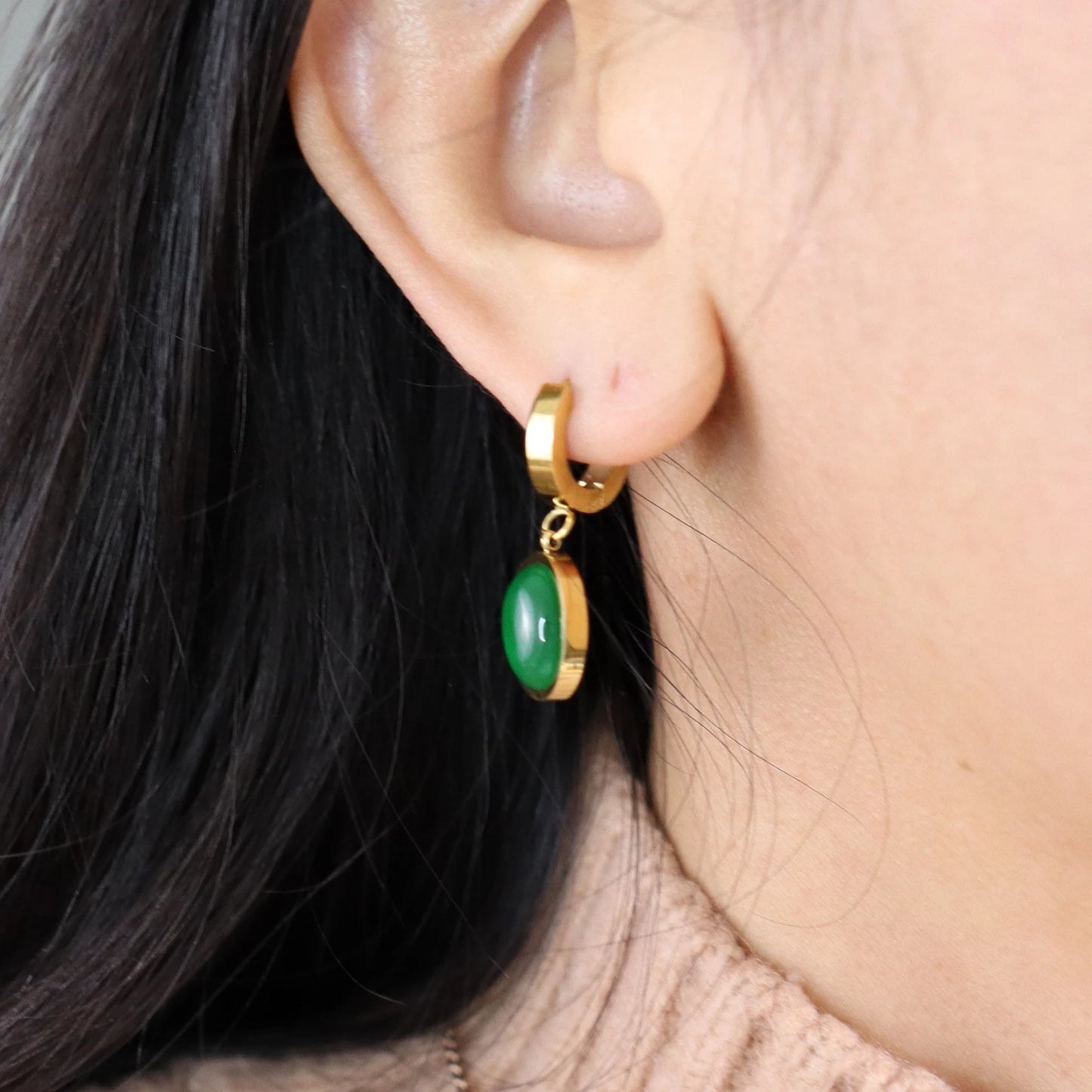 Green gemstone Earrings